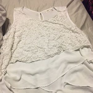 Lace white top